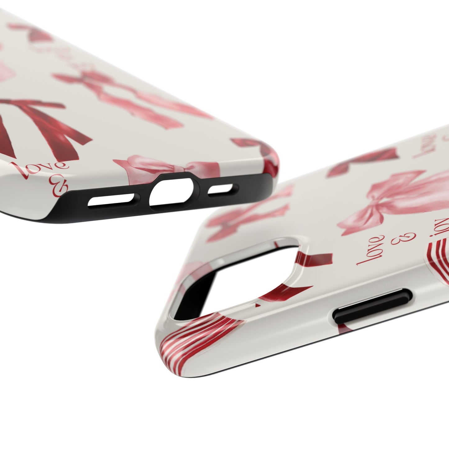 Love & Joy Phone Cases - Tough & Stylish, Holiday Gift, Floral Design, Durable Protection, Cute Accessory