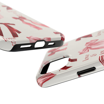 Love & Joy Phone Cases - Tough & Stylish, Holiday Gift, Floral Design, Durable Protection, Cute Accessory