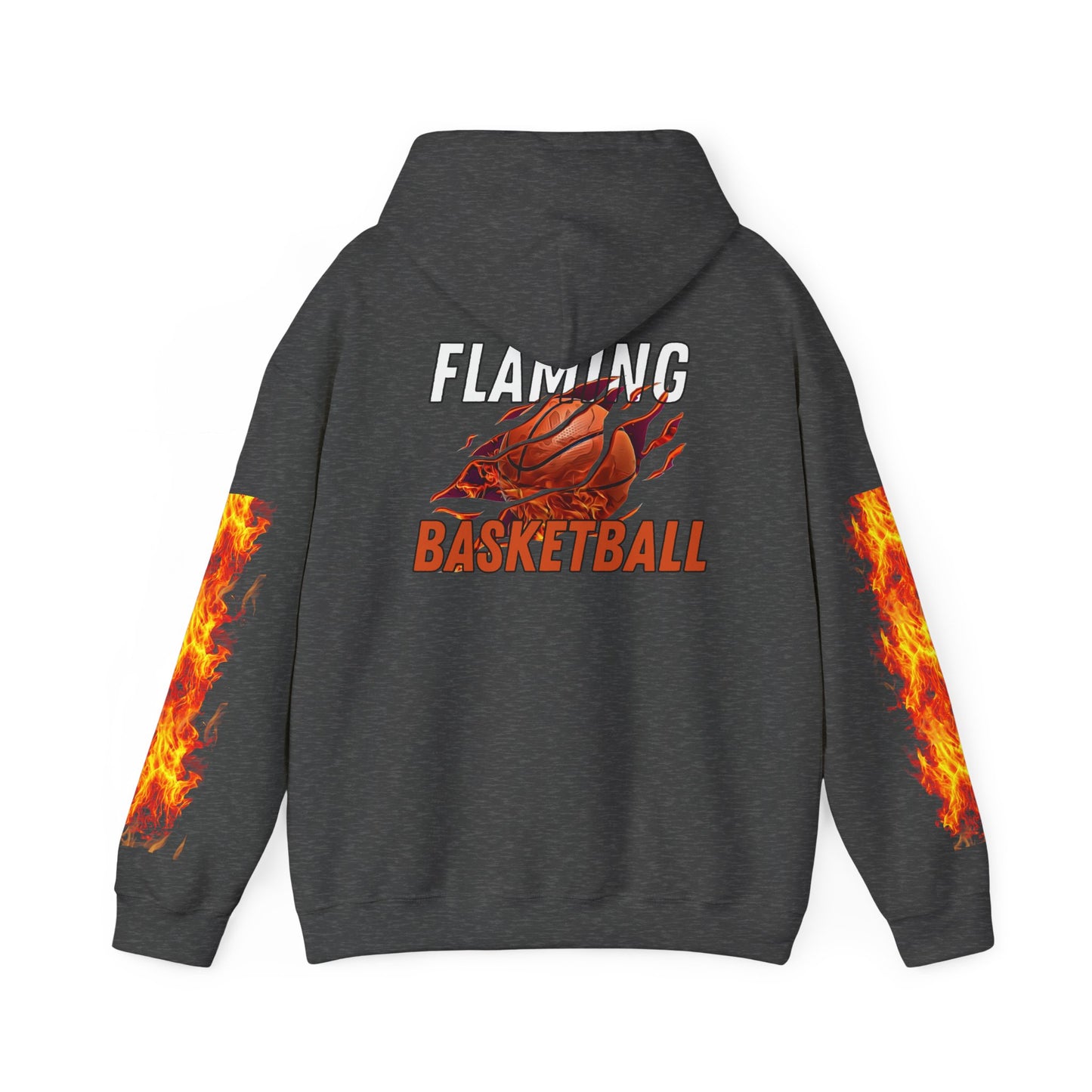 Flaming Basketball Unisex Hoodie, Cozy Sweatshirt for Game Day, Unique Sports Apparel, Gift for Basketball Lovers, Trendy Streetwear