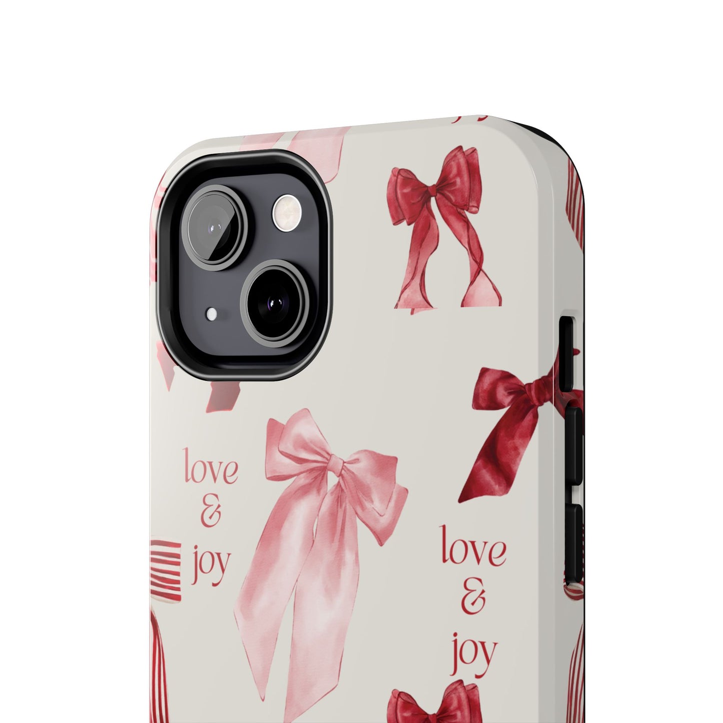 Love & Joy Phone Cases - Tough & Stylish, Holiday Gift, Floral Design, Durable Protection, Cute Accessory