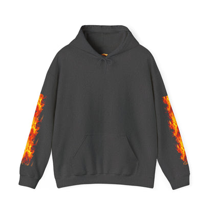 Flaming Basketball Unisex Hoodie, Cozy Sweatshirt for Game Day, Unique Sports Apparel, Gift for Basketball Lovers, Trendy Streetwear