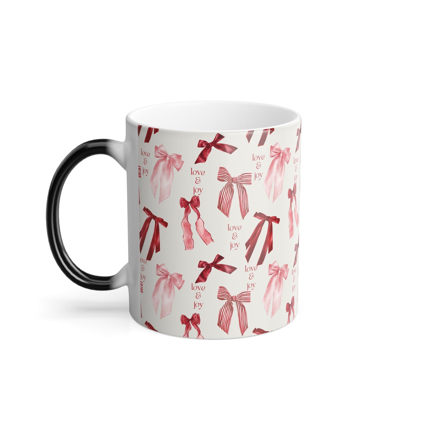 Color Changing Love & Joy Mug, Valentine's Day Gift, Inspirational Coffee Cup, Unique Present for Her, Whimsical Kitchenware