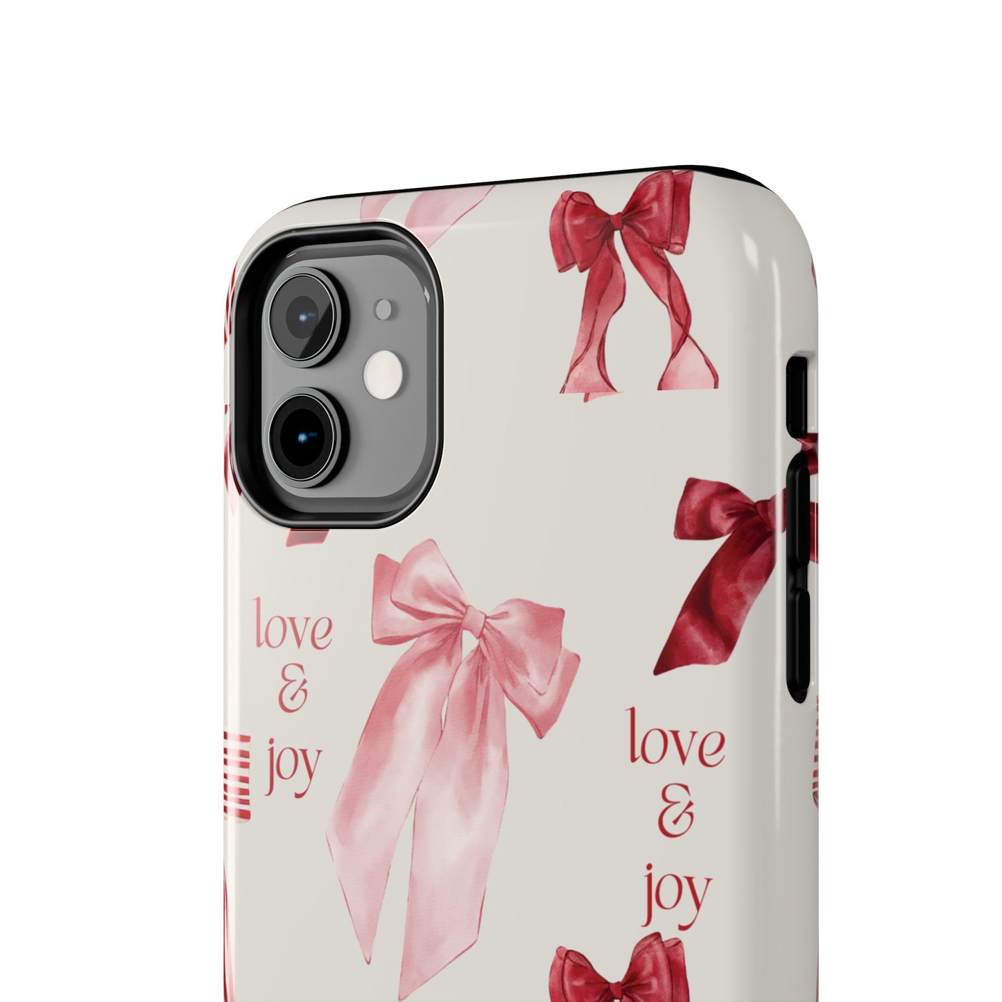 Love & Joy Phone Cases - Tough & Stylish, Holiday Gift, Floral Design, Durable Protection, Cute Accessory