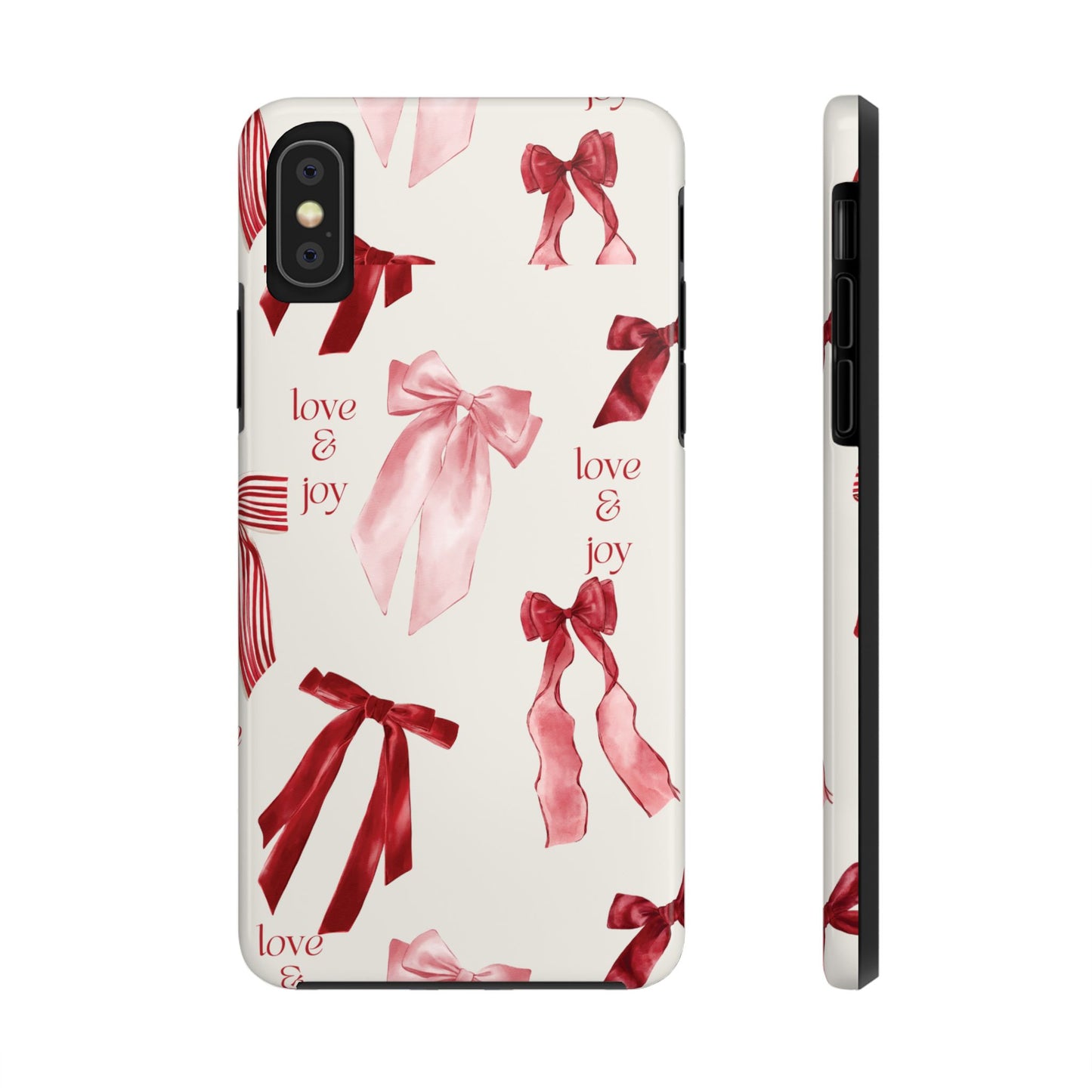 Love & Joy Phone Cases - Tough & Stylish, Holiday Gift, Floral Design, Durable Protection, Cute Accessory