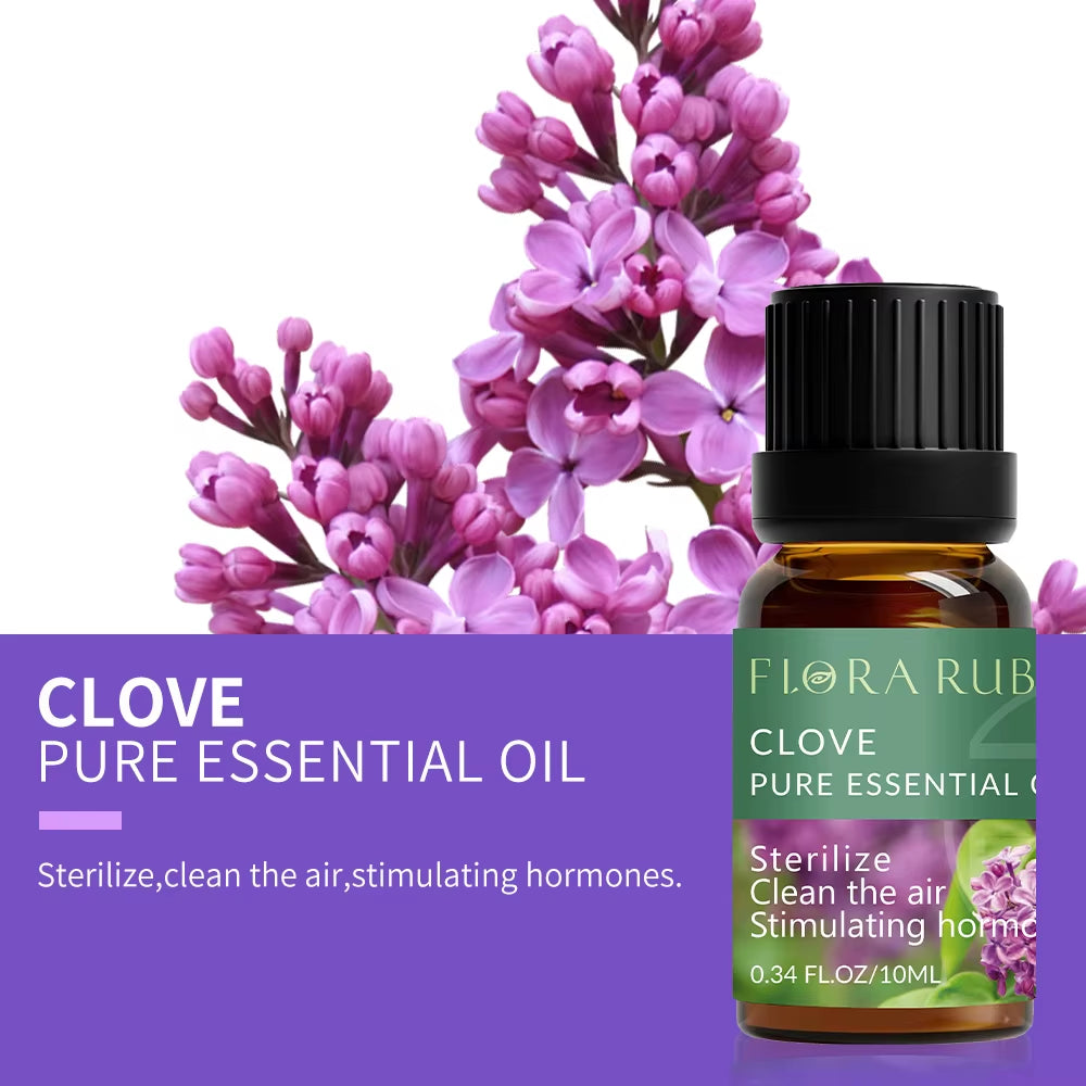 Essential Oils for Diffusers Lavender Eucalyptus Tea Tree Peppermint Rosemary Mint Bergamot Lemon Rose Pure Essential Oil 10Ml