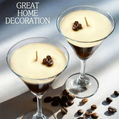 Coffee Martini Candle Gift Handmade Aromatic Natural Soy Candle for Gentle Atmosphere Unique and Decorative Designs