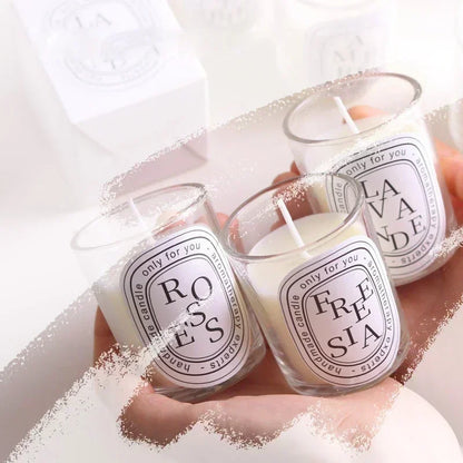 Bougie Parfumée Transparente | Cadeau Élégant Mariage Décoration | Parfum Longue Durée | Pot En Verre Cristal