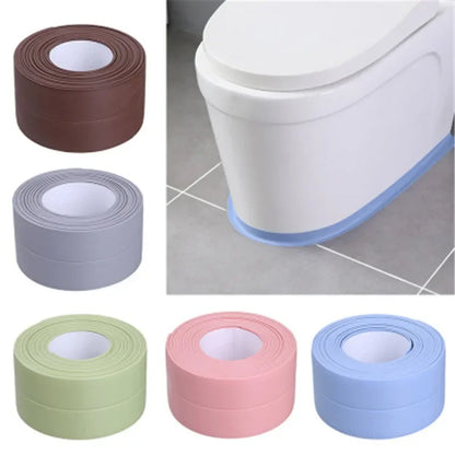 1Pc Bathroom Waterproof Wall Stickers Sealing Tapes PVC Adhesive Sealing Strips Sink Edge Tape Kitchen Bathroom Accessories